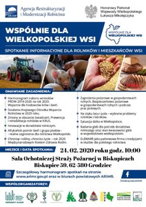 Zdjęcie główne dla wydarzenia: Wspólnie dla wielkopolskiej wsi w nowej odsłonie