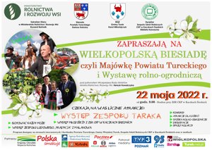 Zdjęcie główne dla wydarzenia: Zapraszamy na Wielkopolską Biesiadę, czyli Majówkę Powiatu Tureckiego - 22 maja 2022 r.
