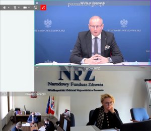 Zdjęcie główne dla wydarzenia: Wideokonferencja Wojewody samorządowców i dyrektorów szpitali 29.10.2020.