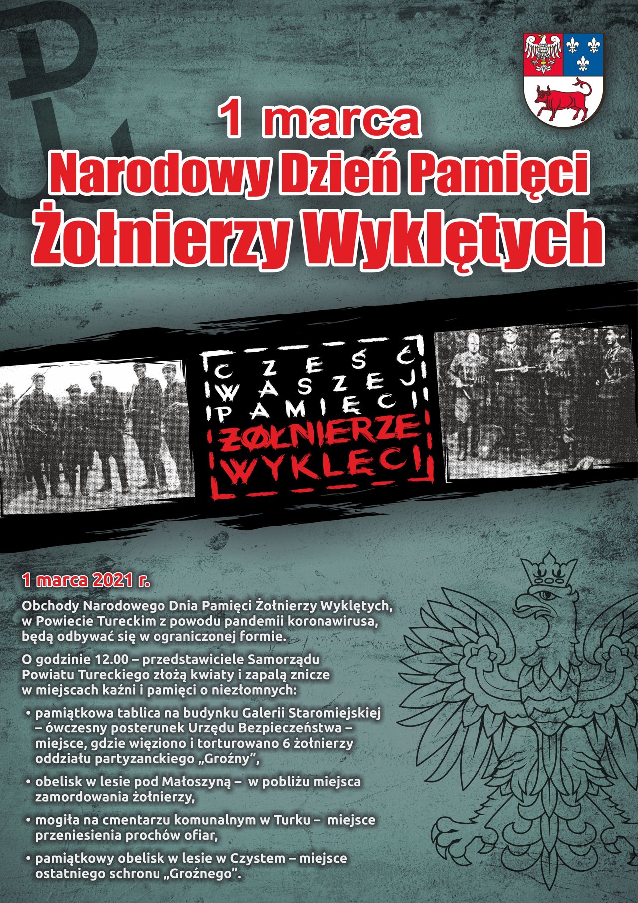 Plakat okolicznościowy dot. Dnia Żołnierzy Wyklętych